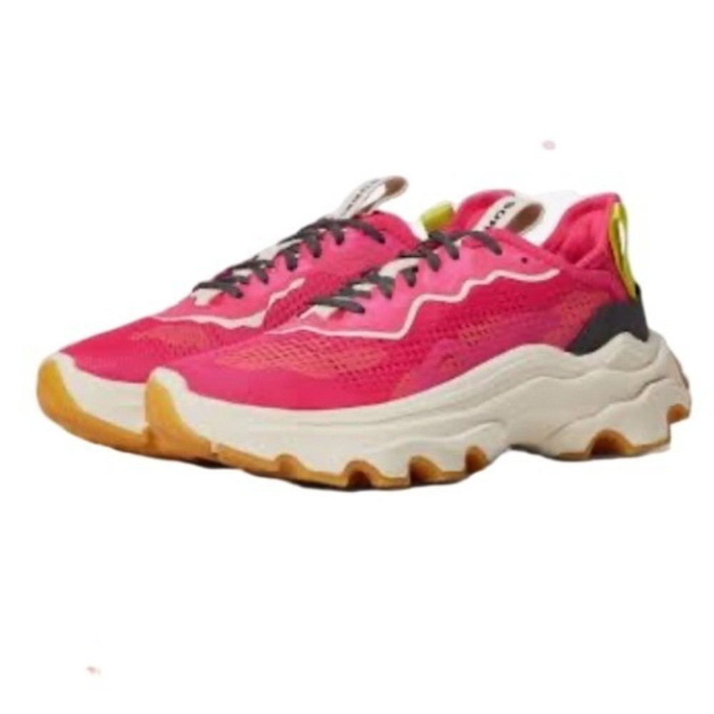 Sorel Kinetic  Lace Pink Glo Sea Salt Sneakers  Womens 7